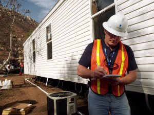 inspecting mobile home